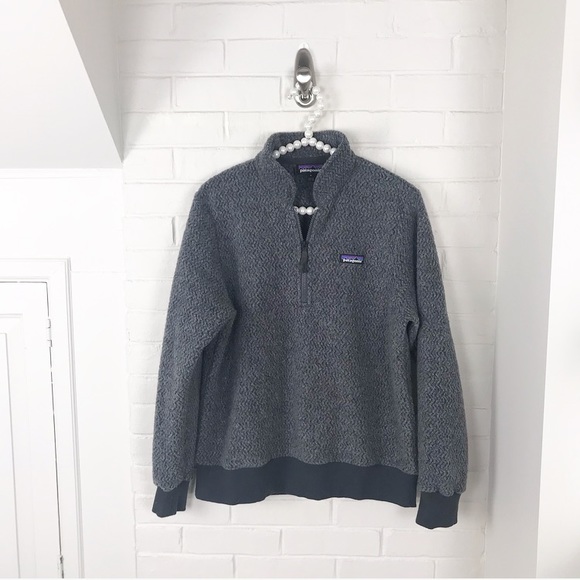 Patagonia Jackets & Blazers - {Patagonia} Grey Fuzzy Partial Zip Pullover